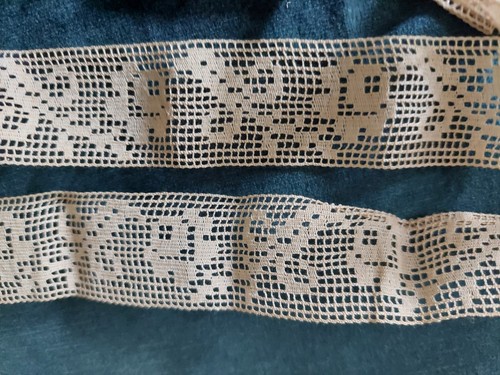 Antique lace beige cotton - beige,