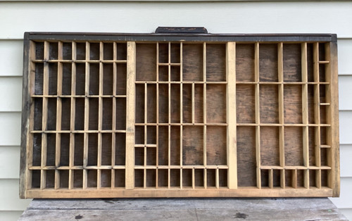 Antique wooden printers drawer - antique,