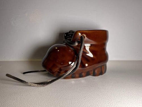 Vintage brown glazed ceramic - glazed,