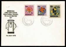 SG72G RHODESIA 1976 FDC Additionbal values to third def. issue