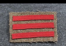 Genuine WW2 X3 Red Infantry Cloth Arm Of Service Strips On Battle Dress