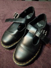 Dr. Marten Doc Martens Black Smooth Platform T Strap Bethan Mary Janes Shoes 7