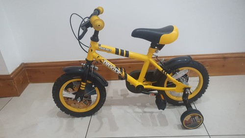 Kids bike yellow bicycle - bike,