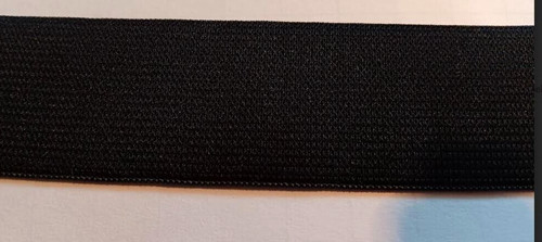 Elastic black flat knitted - elastic,