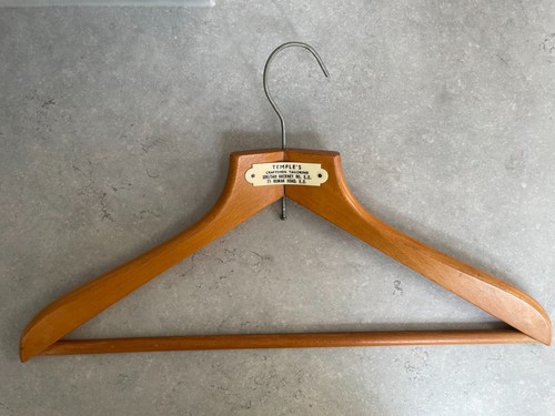 Vintage wooden coat hanger - wooden,