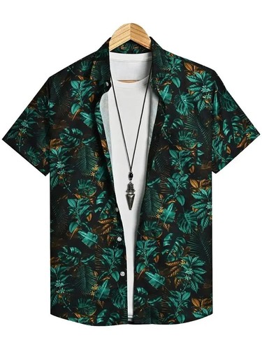 Men tropical print - men's, hawaiian