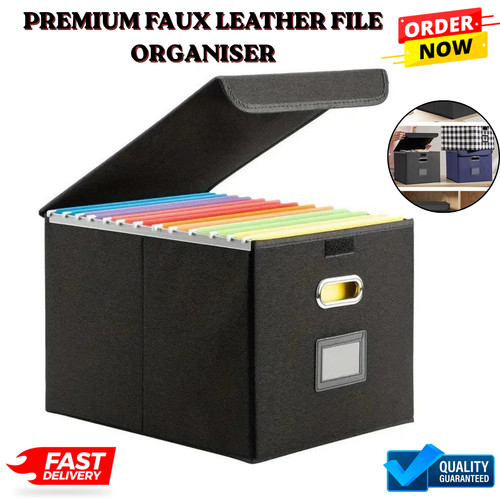 Portable file organiser box - file,