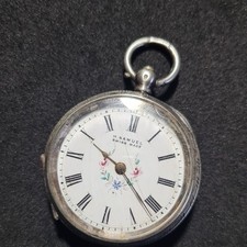 Antique Solid Silver Ladies H. Samuel Pocket Watch c1900 W/O Ref4245