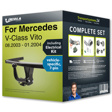 Towbar fixed for MERCEDES V-Class Vito 03- + 7pin spec. electrical-kit EC 94/20