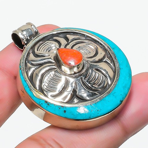 Red coral turquoise - red,