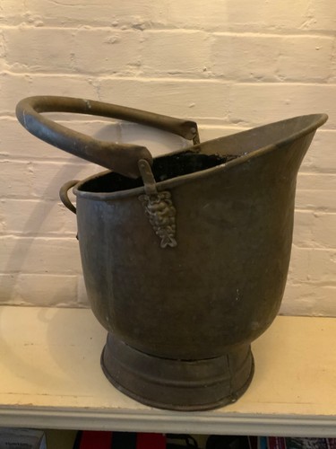 Vintage large brass coal - vintage,