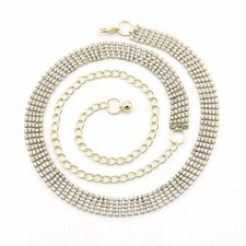 Bling Crystal Diamante Rhinestone Studded Belt Adjustable Party Waist Chain