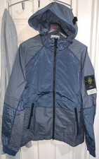 Navy  Stone Island Nylon Metal Watro Hooded Jacket - Size XXL Navy Blue