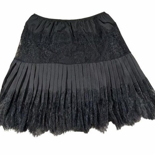 Black y2k lace mini skirt - mini,