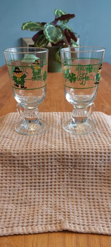 Vintage irish coffee glasses - coffee,