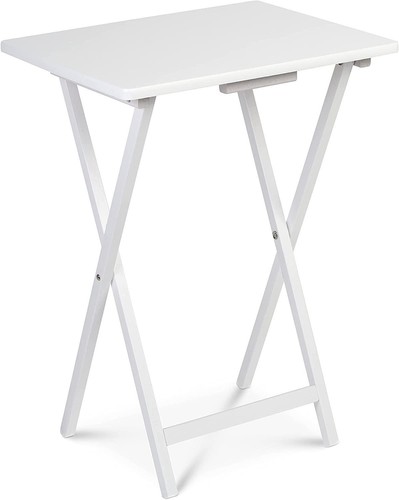 Folding snack table white - snack, tv