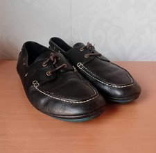Paul Smith mens black leather shoes moccasins UK 9 pre-loved