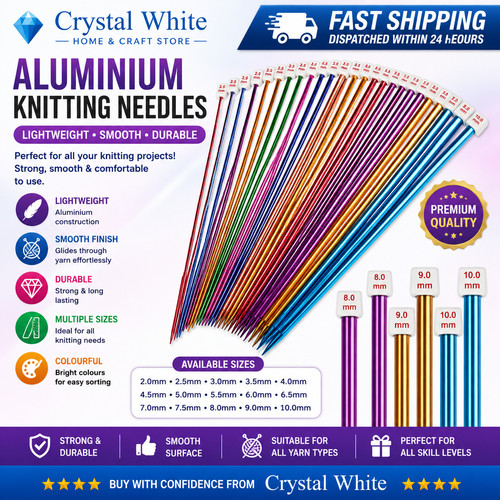 Coloured knitting needles - coloured,