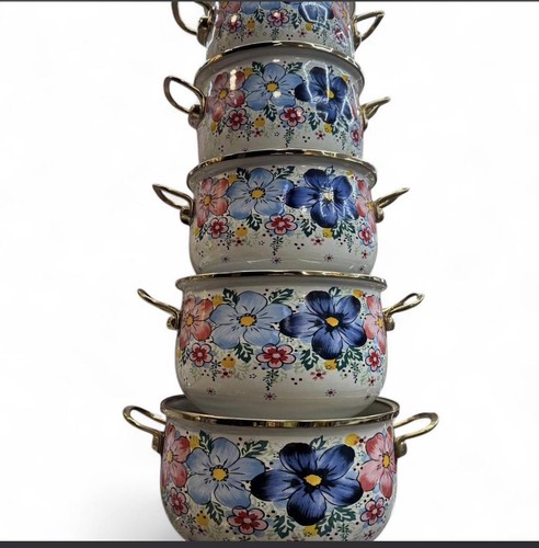 5pcs enamelware cooking pot - 5pcs,