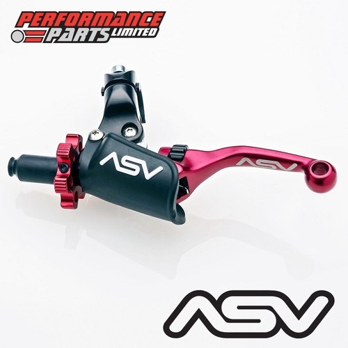 Asv red short clutch - red,