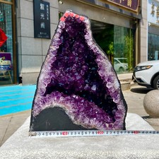 42LB Natural Amethyst Geode Quartz Crystal Cluster Cathedral Energy healing
