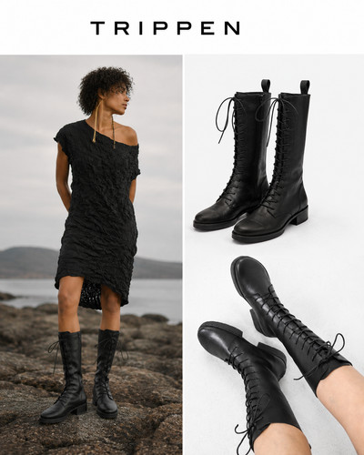 Trippen rush black - black, leather