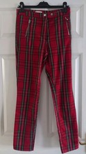 Red green tartan stretch - green,