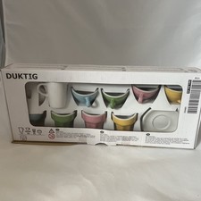 Ikea DUKTIG 14 Piece Ceramic Coffee Tea Set New Kid's play set