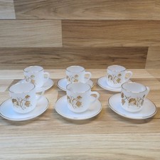 Set of 6 Arcopal Milk Glass