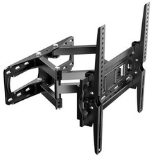 Full Motion TV Wall Bracket Max VESA 400x400mm Holds 45Kg 32-65" Screens Black