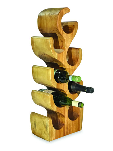 Wooden wine rack suar - -, wood