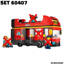 LEGO CITY Red Double-Decker Sightseeing Bus Set 60407 - BUILD ONLY READ DESC