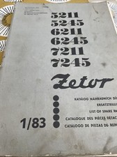 ZETOR 5211-5245-6211-6245-7245 TRACTOR Large Parts Catalogue All Languages 1983
