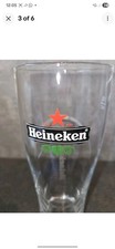 Genuine Heineken Dutch Imported, 500ml Nucleated Glasses. NEW.