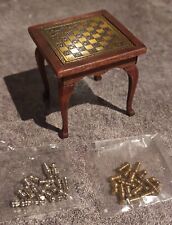 12th scale - ARTISAN CHESS TABLE with chess pieces