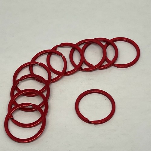 Red split key rings - red,