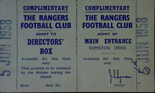 Rangers FC Ibrox Stadium Press Pass Glasgow Edmiston Dr 6/5 6/6 1958 Soccer
