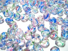 50 Vintage iris glass bead