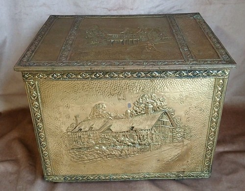 Vintage england brass wood - brass,