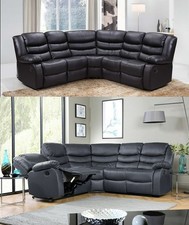 Leather Manual Corner Recliner