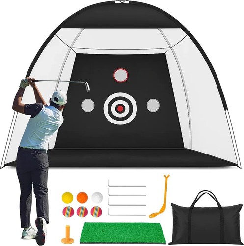 Golf practice net with hitting - golf,