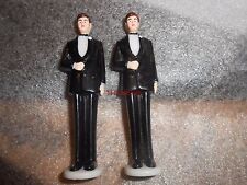 Package of Vintage Wilton Groomsmen Wedding Cake Toppers Gay LGBT