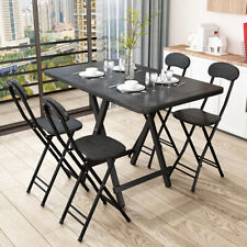 Rectangle Folding Dining Table & 4/6 Chair Compact Kitchen Dining Room Furniture