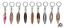KEYRING WOODEN SURFBOARD KEY RING FOB CHAIN NEW SMALL GIFT SURF / SUKEY06-303