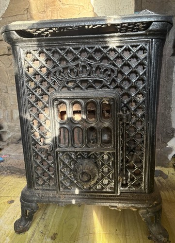 Antique french burning stove - french,