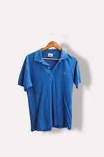 Vintage Lacoste blue men's regular fit medium polo shirt| SKU 2697