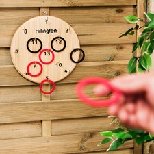 Hook Ring Toss Game Safe Wooden Board Play Hanger Hooks Indoor Outdoor Family 