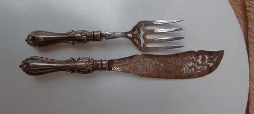 Antique victorian epns fish - epns,