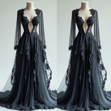 Gothic Black Wedding Dresses