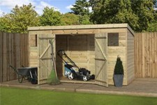 Empire 5000 Pent Garden Shed 10X6 12X6 14X6 SHIPLAP PRESSURE TREATED TONGUE & GR